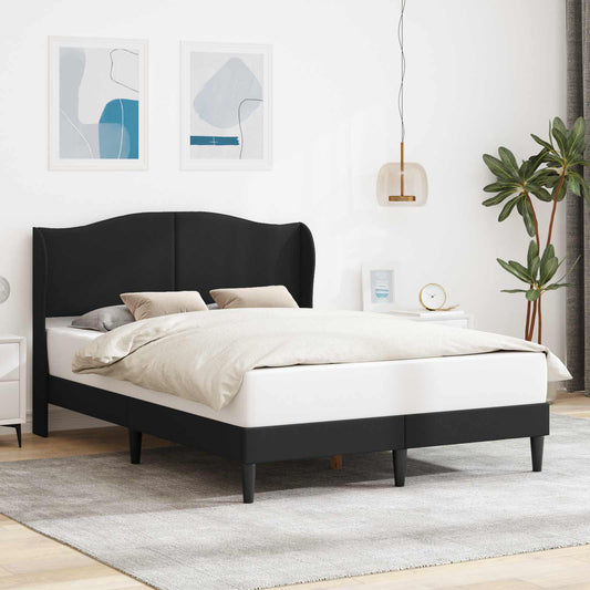 Struttura del letto con testiera Nero 140 x 190 cm Similpelle | homemem39