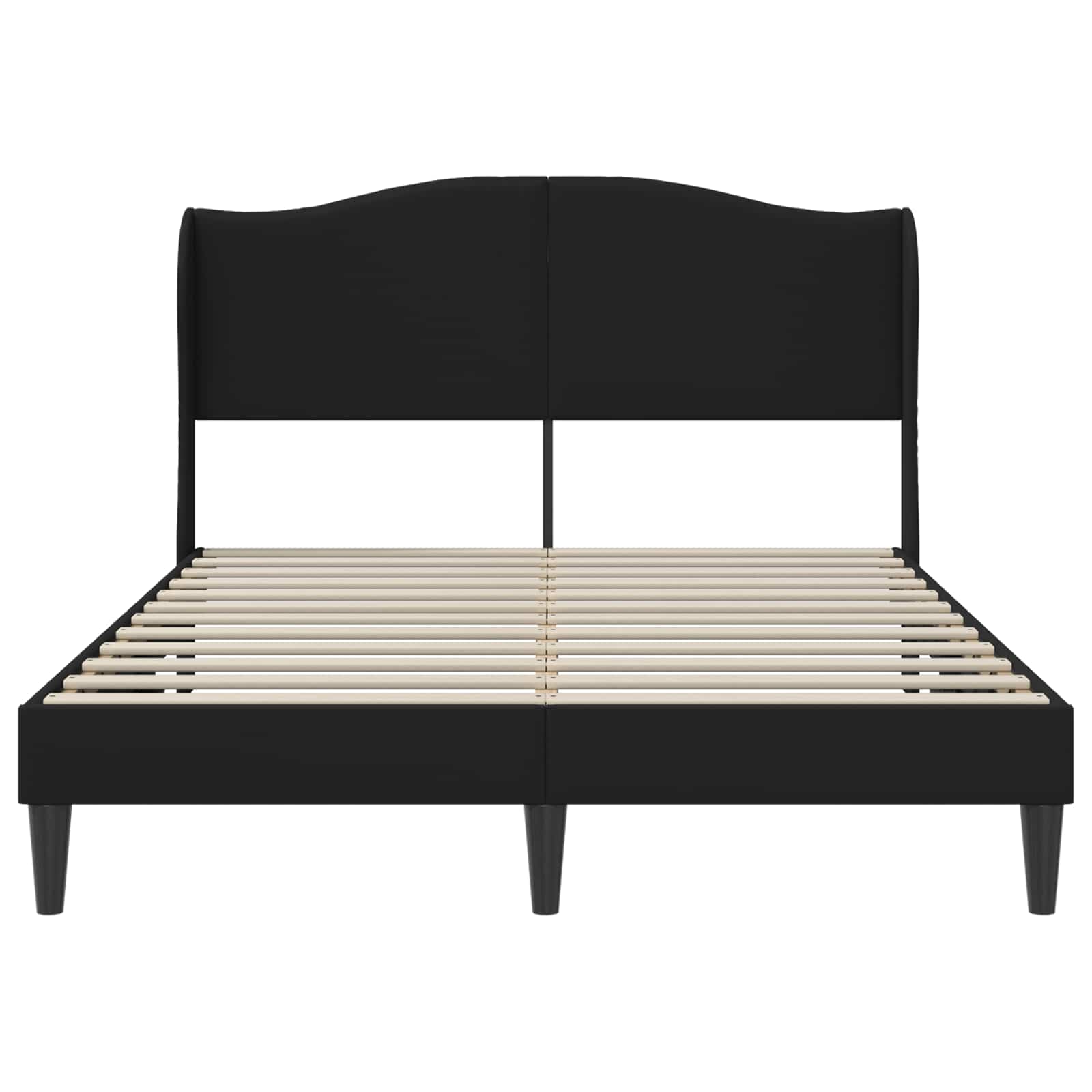 Struttura del letto con testiera Nero 140 x 190 cm Similpelle | homemem39