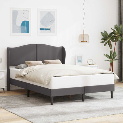 Struttura del letto con testiera Grigio 140 x 200 cm Similpelle | homemem39