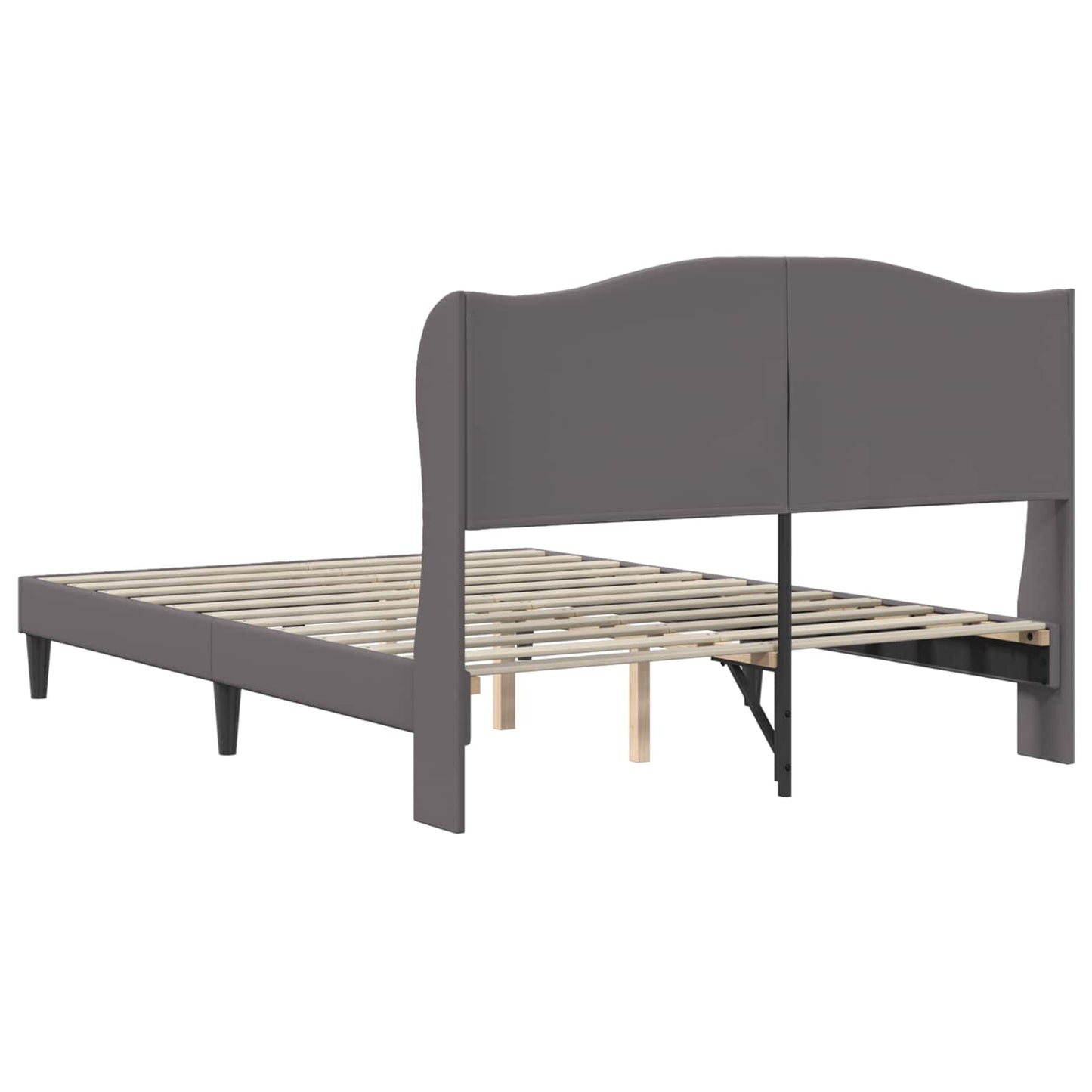 Struttura del letto con testiera Grigio 140 x 200 cm Similpelle | homemem39