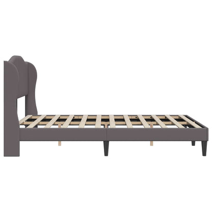 Struttura del letto con testiera Grigio 140 x 200 cm Similpelle | homemem39