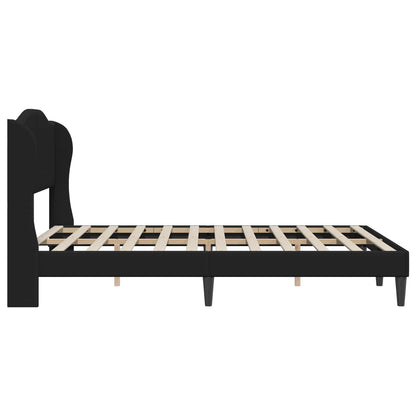 Struttura del letto con testiera Nero 140 x 200 cm Similpelle | homemem39