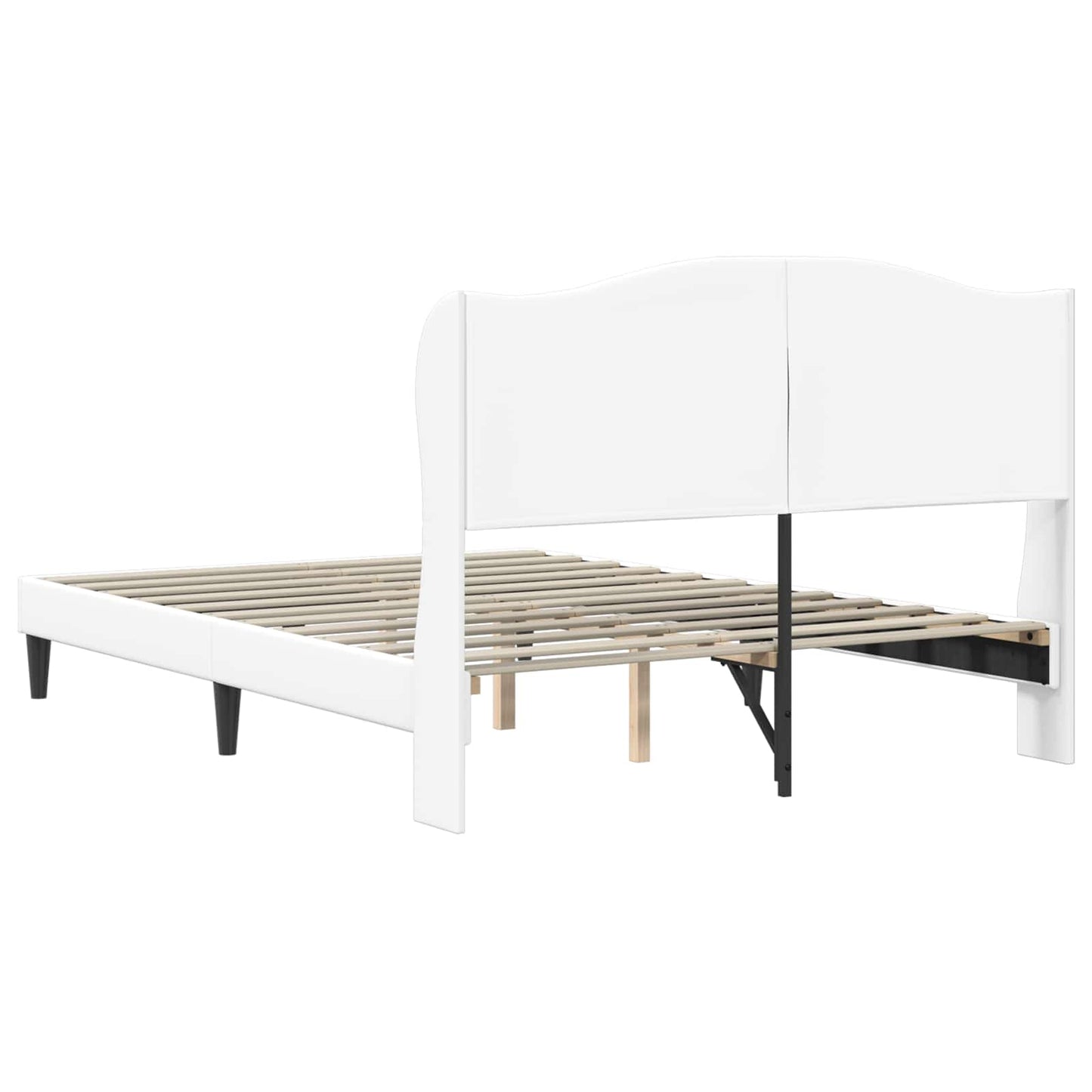 Struttura del letto con testiera Bianco 140 x 200 cm Similpelle | homemem39