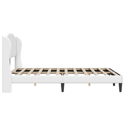 Struttura del letto con testiera Bianco 140 x 200 cm Similpelle | homemem39