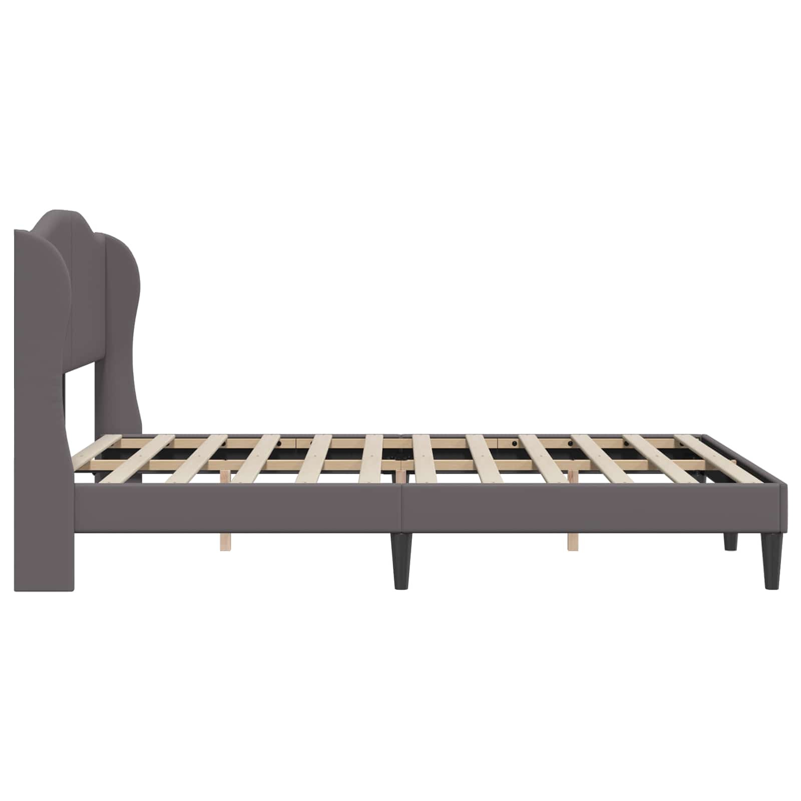 Struttura del letto con testiera Grigio 160 x 200 cm Similpelle | homemem39