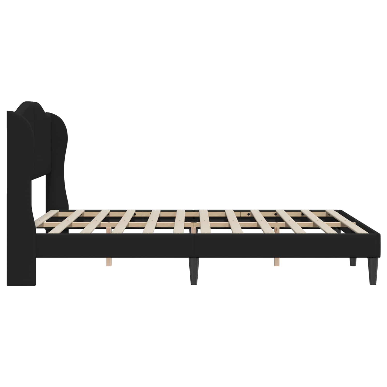 Struttura del letto con testiera Nero 160 x 200 cm Similpelle | homemem39