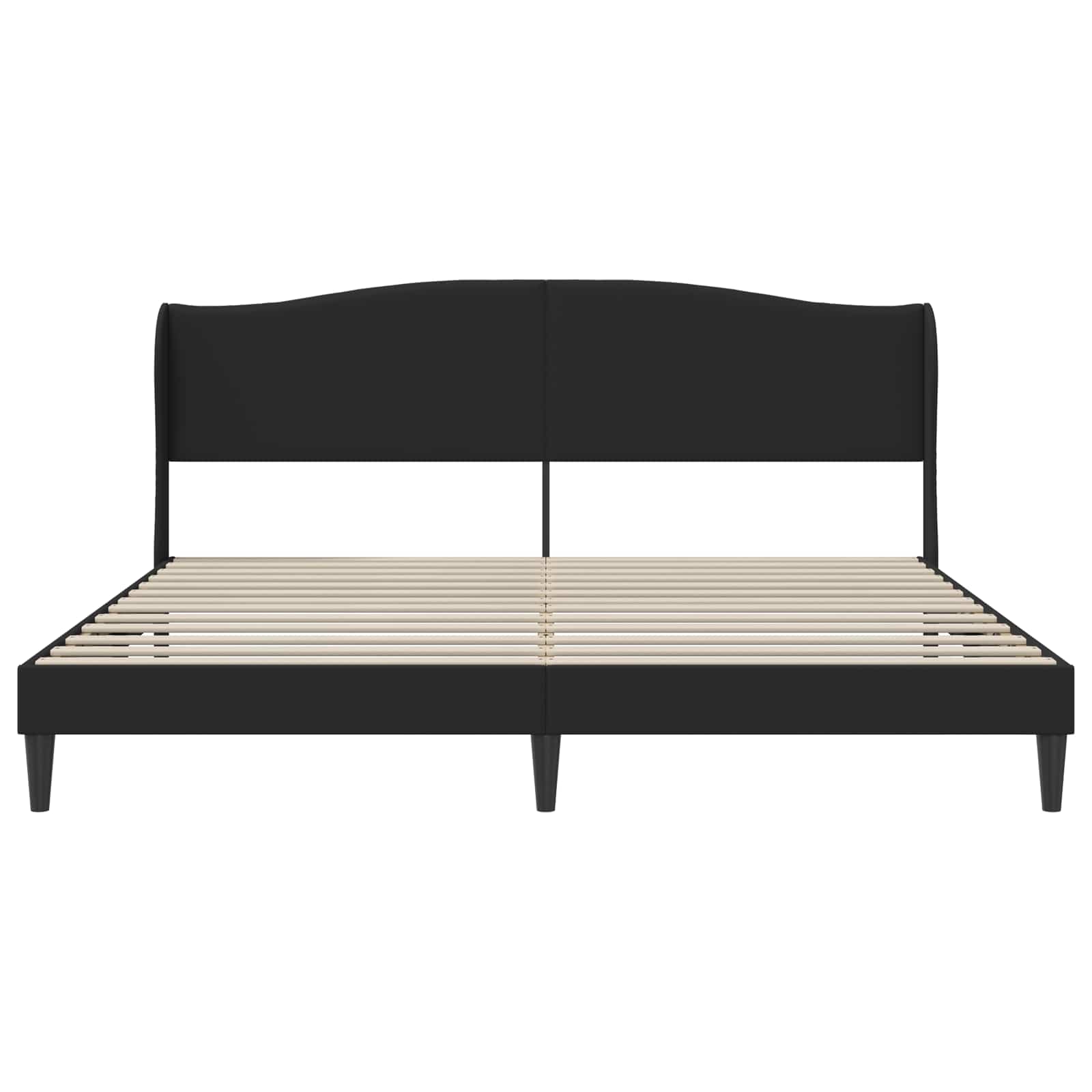 Struttura del letto con testiera Nero 180 x 200 cm Similpelle | homemem39