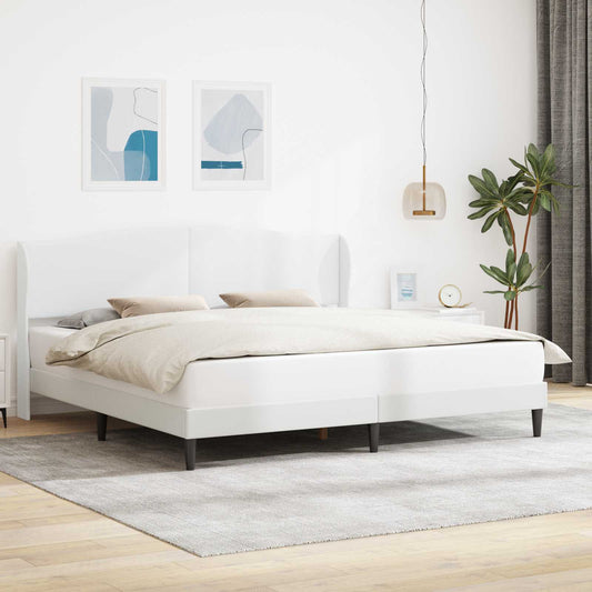 Struttura del letto con testiera Bianco 180 x 200 cm Similpelle | homemem39