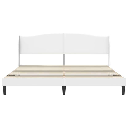 Struttura del letto con testiera Bianco 180 x 200 cm Similpelle | homemem39