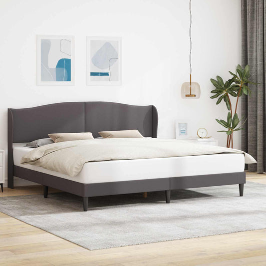 Struttura del letto con testiera Grigio 200 x 200 cm Similpelle | homemem39