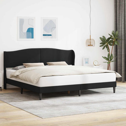 Struttura del letto con testiera Nero 200 x 200 cm Similpelle | homemem39