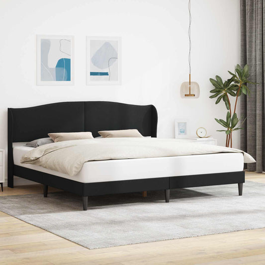 Struttura del letto con testiera Nero 200 x 200 cm Similpelle | homemem39