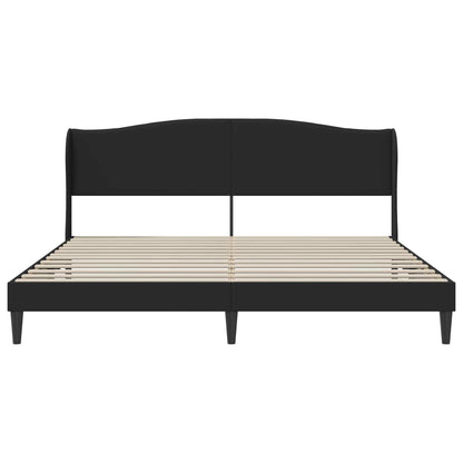 Struttura del letto con testiera Nero 200 x 200 cm Similpelle | homemem39