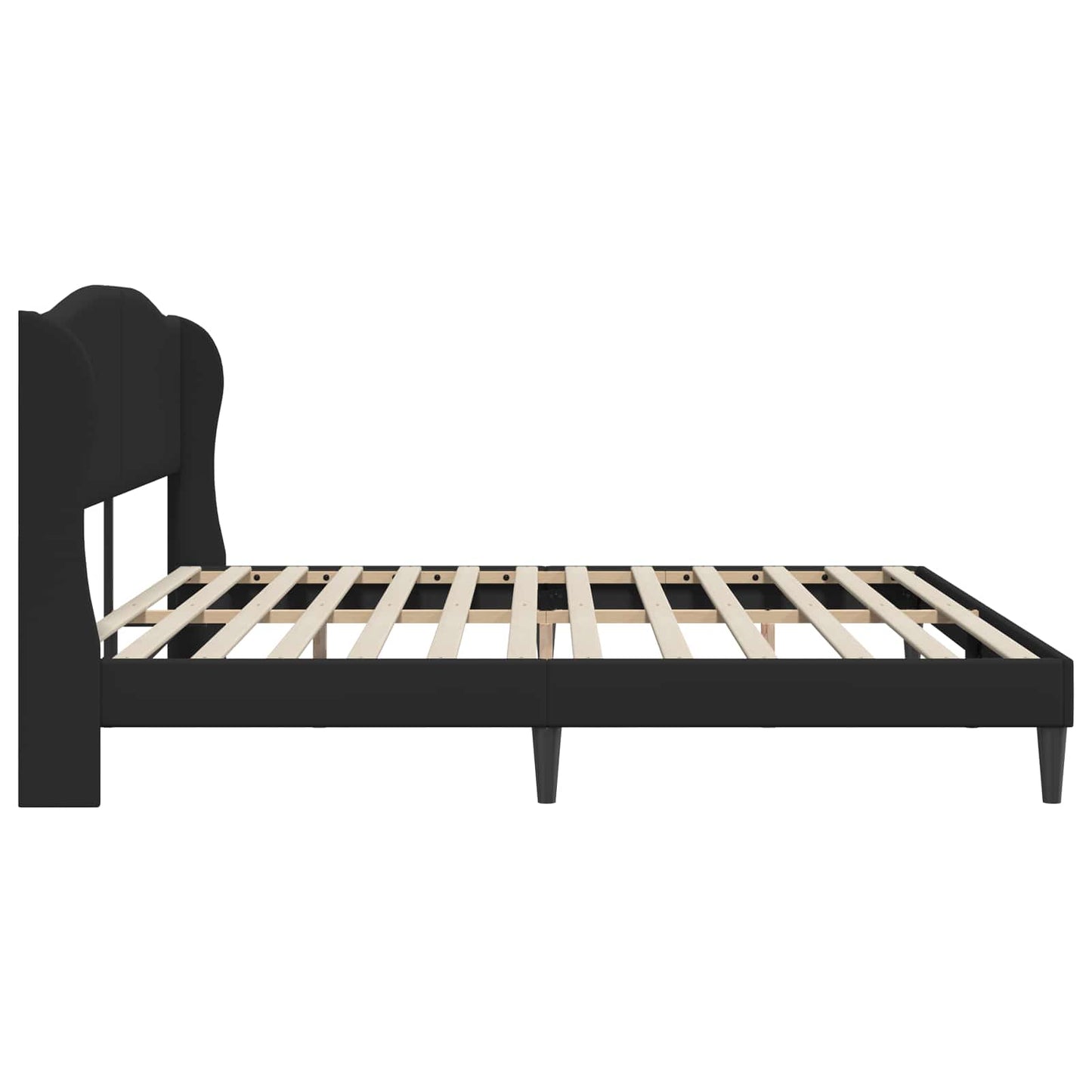 Struttura del letto con testiera Nero 200 x 200 cm Similpelle | homemem39