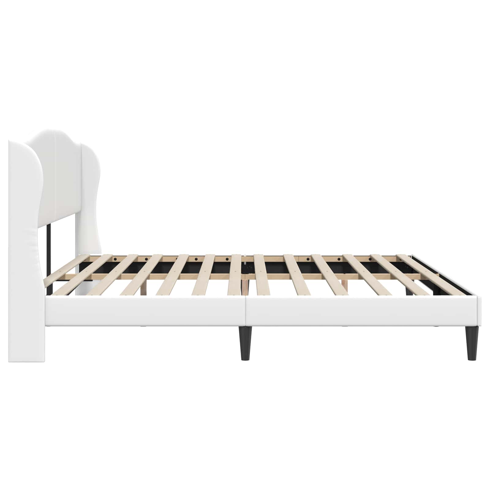 Struttura del letto con testiera Bianco 200 x 200 cm Similpelle | homemem39