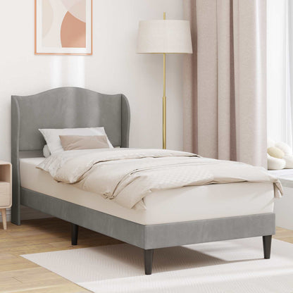 Struttura del letto Grigio Chiaro 80 x 200 cm Velluto | homemem39