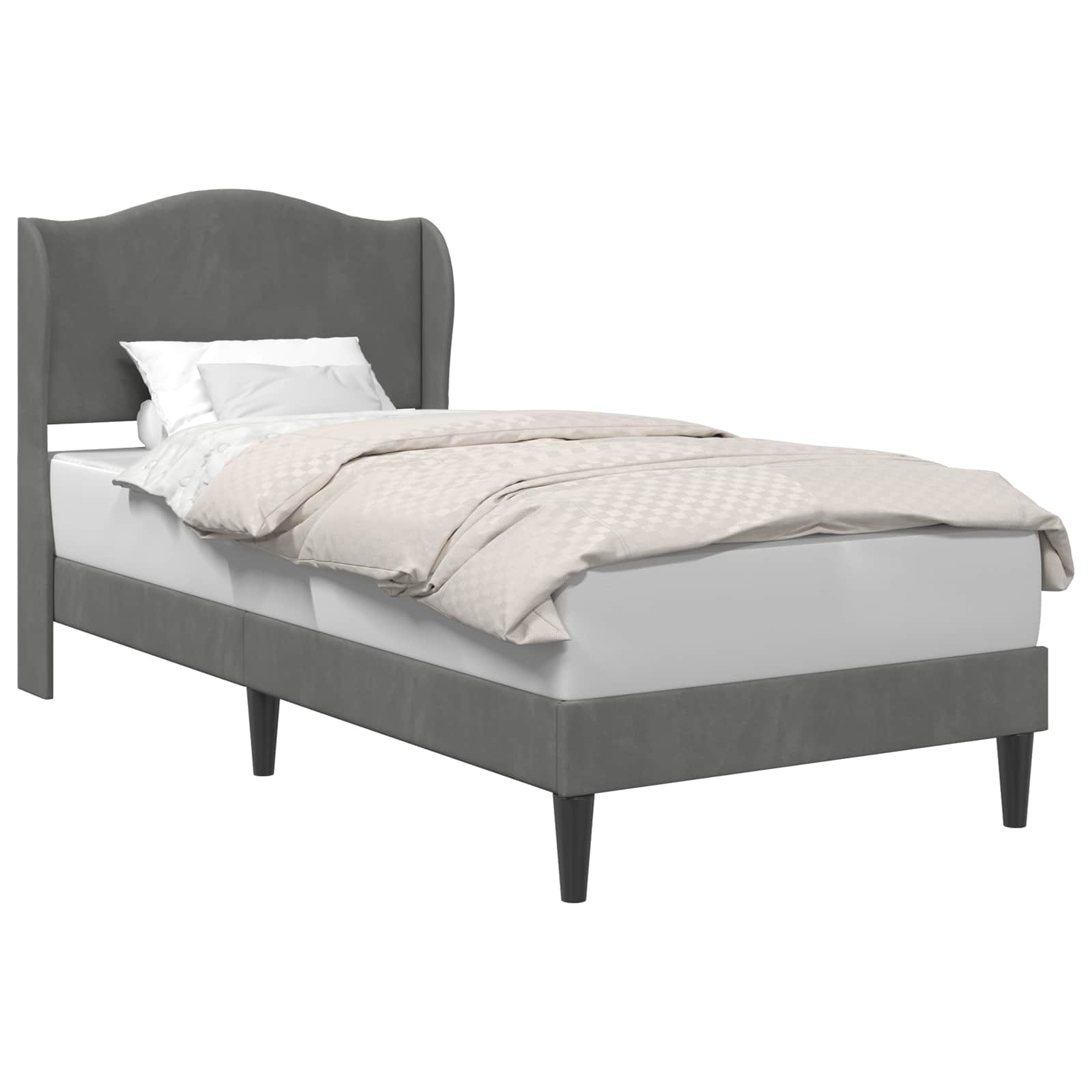 Struttura del letto Grigio Scuro 80 x 200 cm Velluto | homemem39