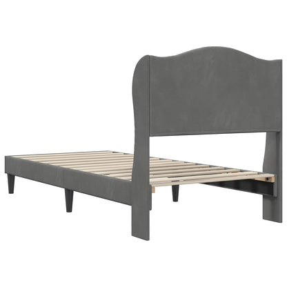 Struttura del letto Grigio Scuro 80 x 200 cm Velluto | homemem39