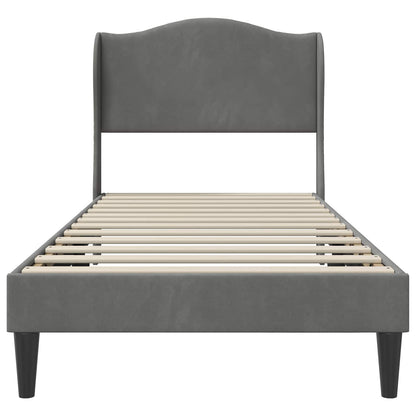 Struttura del letto Grigio Scuro 80 x 200 cm Velluto | homemem39