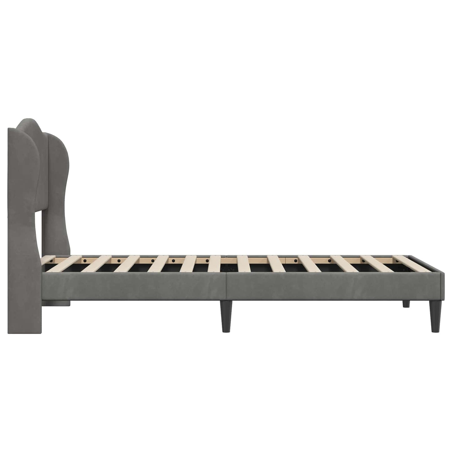 Struttura del letto Grigio Scuro 80 x 200 cm Velluto | homemem39