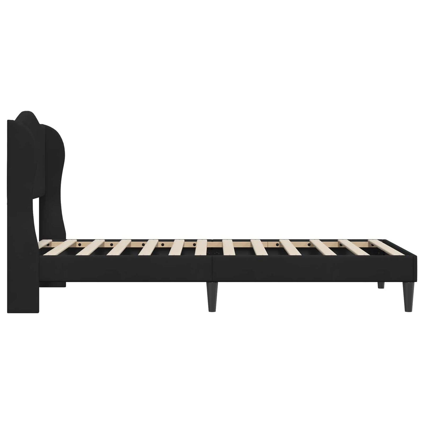 Struttura del letto con testiera Nero 80 x 200 cm Velluto | homemem39
