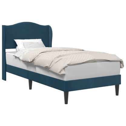 Struttura del letto con testiera Blu 80 x 200 cm Velluto | homemem39