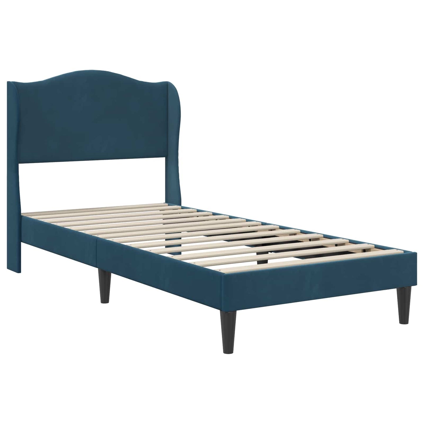 Struttura del letto con testiera Blu 80 x 200 cm Velluto | homemem39