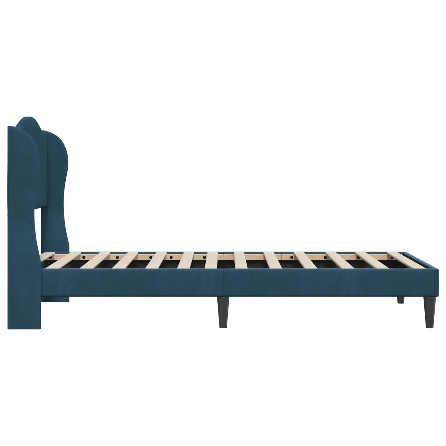 Struttura del letto con testiera Blu 80 x 200 cm Velluto | homemem39