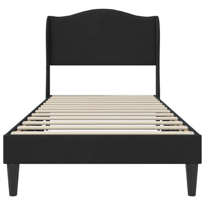 Struttura del letto con testiera Nero 90 x 190 cm Velluto | homemem39