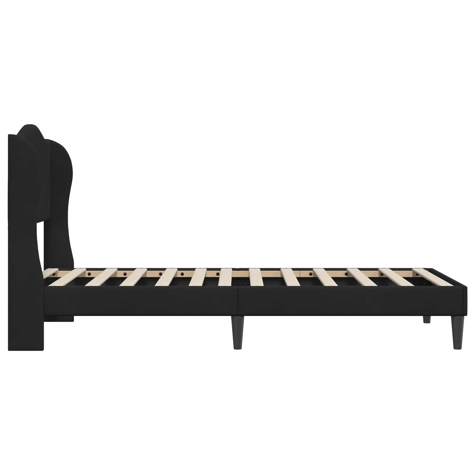 Struttura del letto con testiera Nero 90 x 190 cm Velluto | homemem39