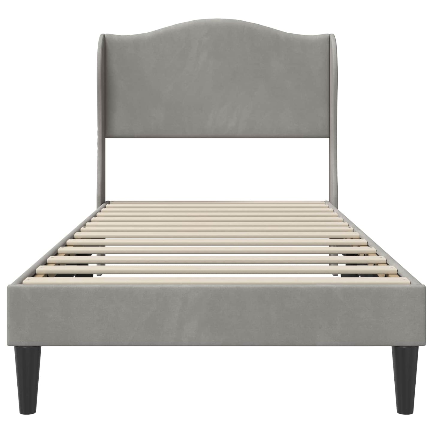 Struttura del letto Grigio Chiaro 90 x 200 cm Velluto | homemem39