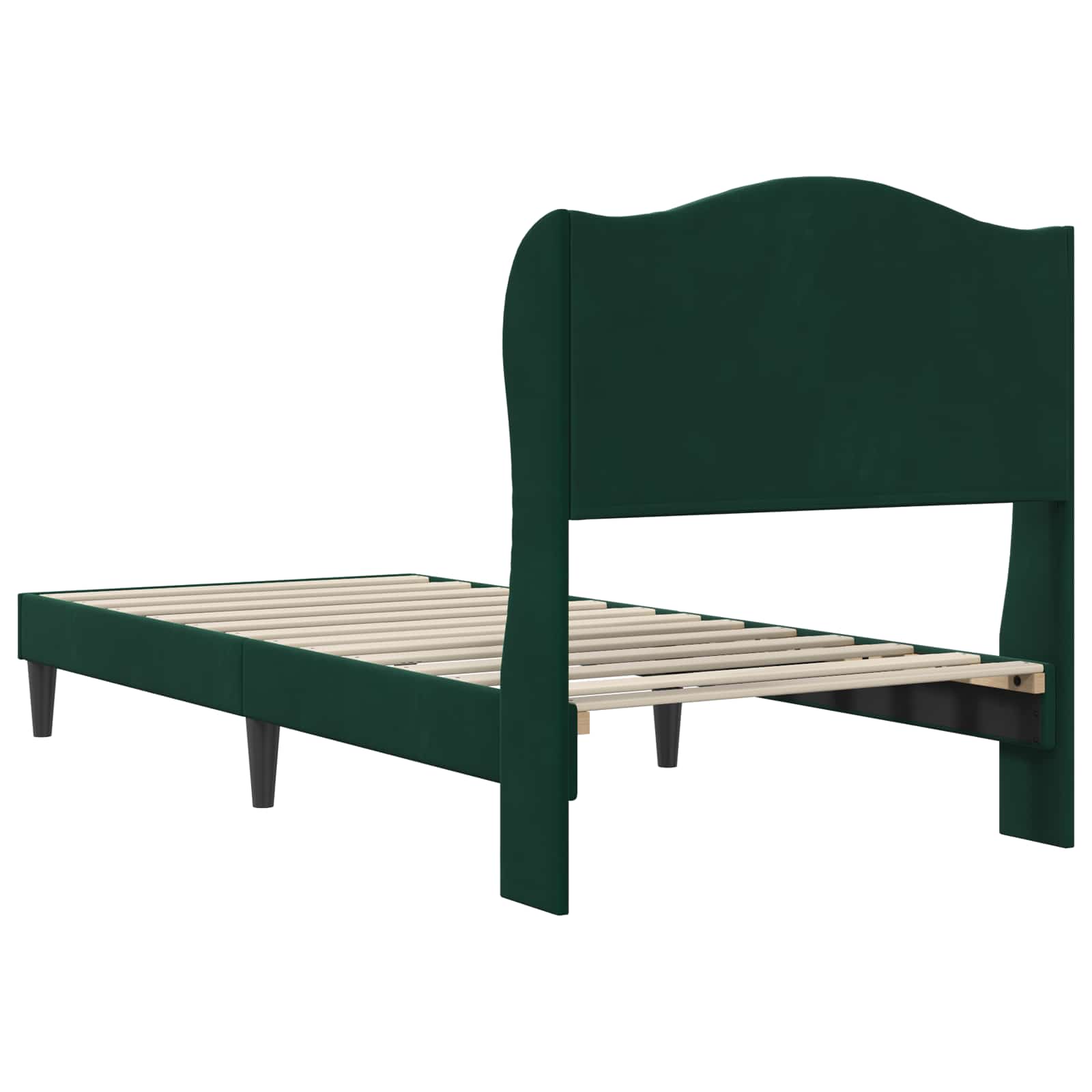 Struttura del letto Verde Scuro 90 x 200 cm Velluto | homemem39