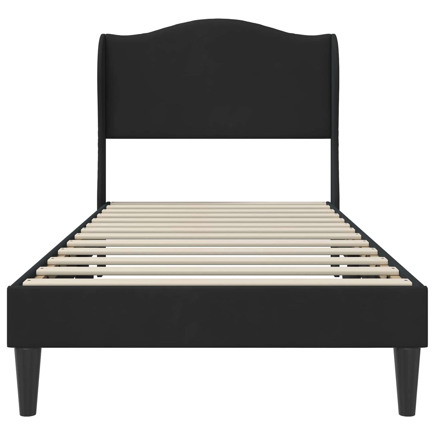 Struttura del letto con testiera Nero 90 x 200 cm Velluto | homemem39