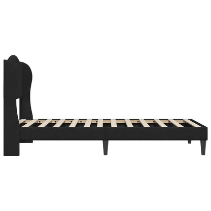 Struttura del letto con testiera Nero 90 x 200 cm Velluto | homemem39