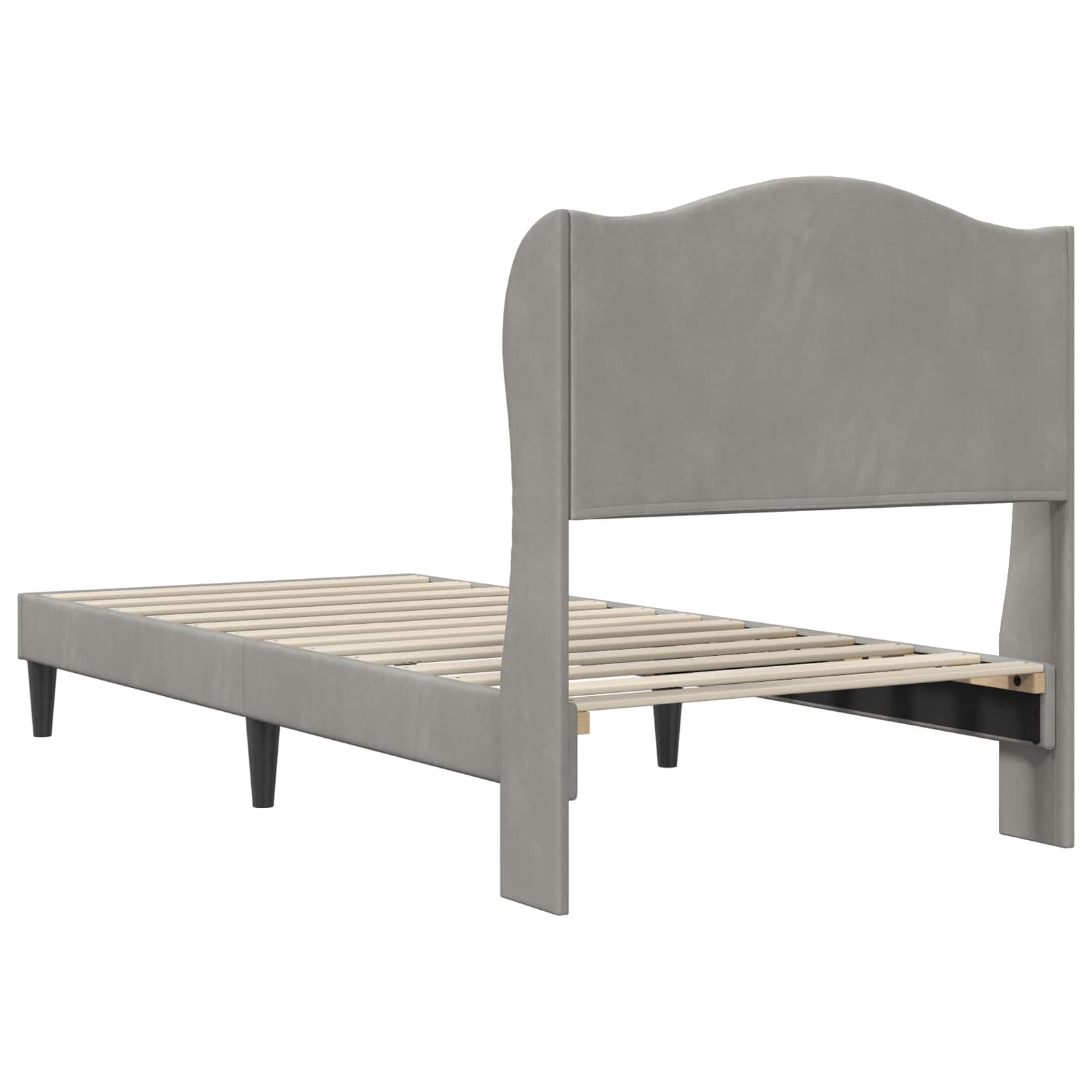 Struttura del letto Grigio Chiaro 100 x 200 cm Velluto | homemem39