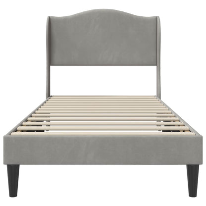 Struttura del letto Grigio Chiaro 100 x 200 cm Velluto | homemem39