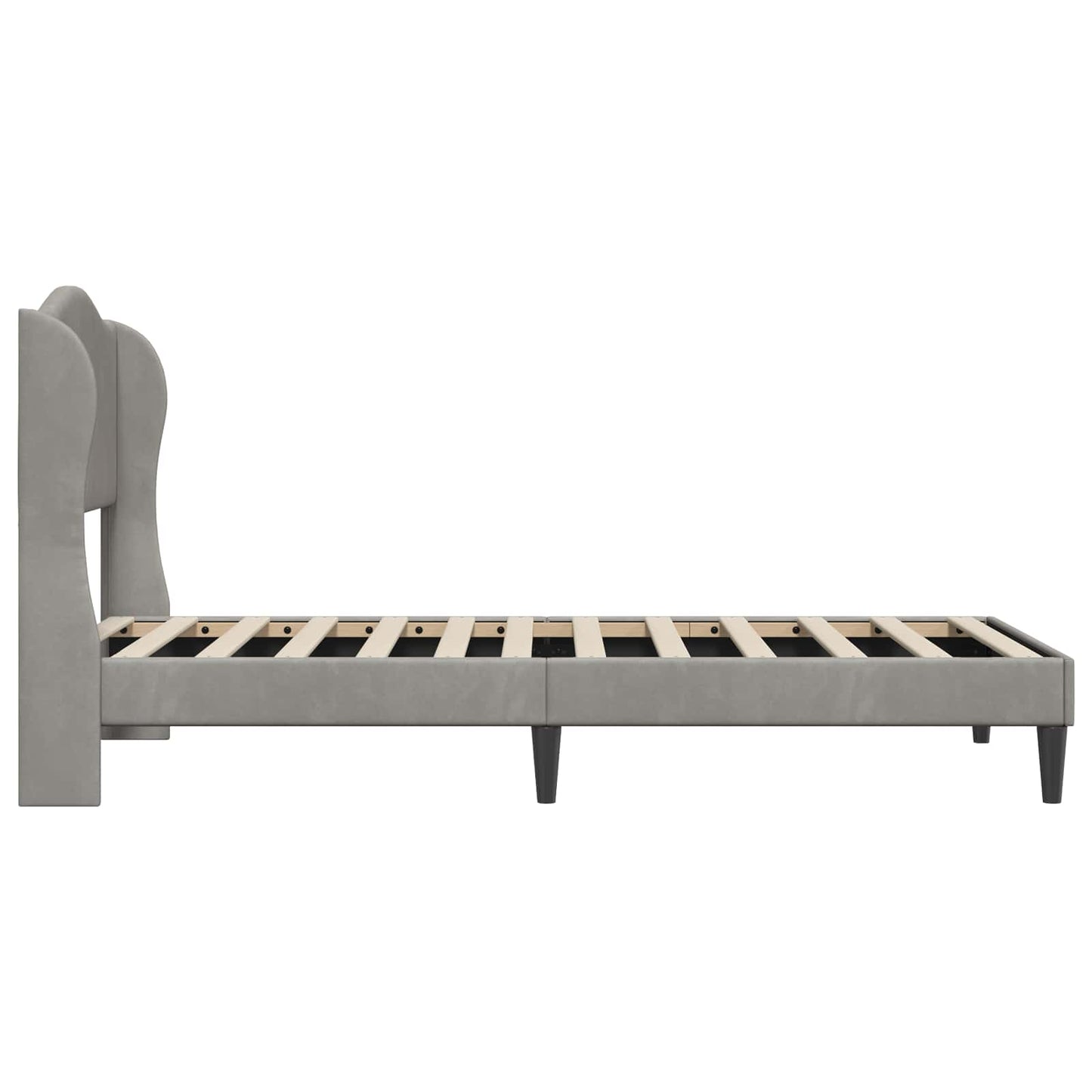 Struttura del letto Grigio Chiaro 100 x 200 cm Velluto | homemem39