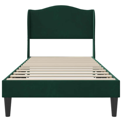 Struttura del letto Verde Scuro 100 x 200 cm Velluto | homemem39