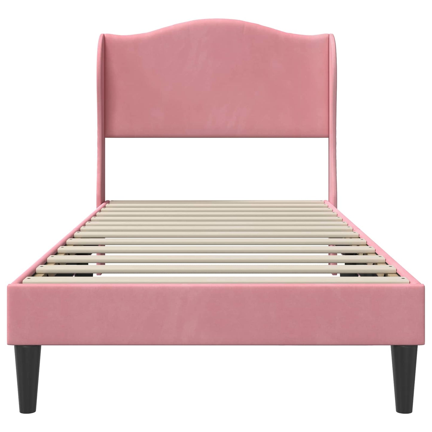 Struttura del letto con testiera Rosa 100 x 200 cm Velluto | homemem39