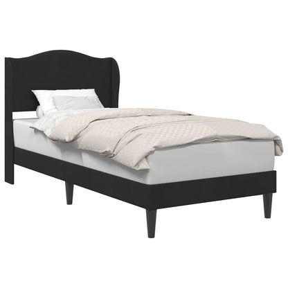 Struttura del letto con testiera Nero 100 x 200 cm Velluto | homemem39