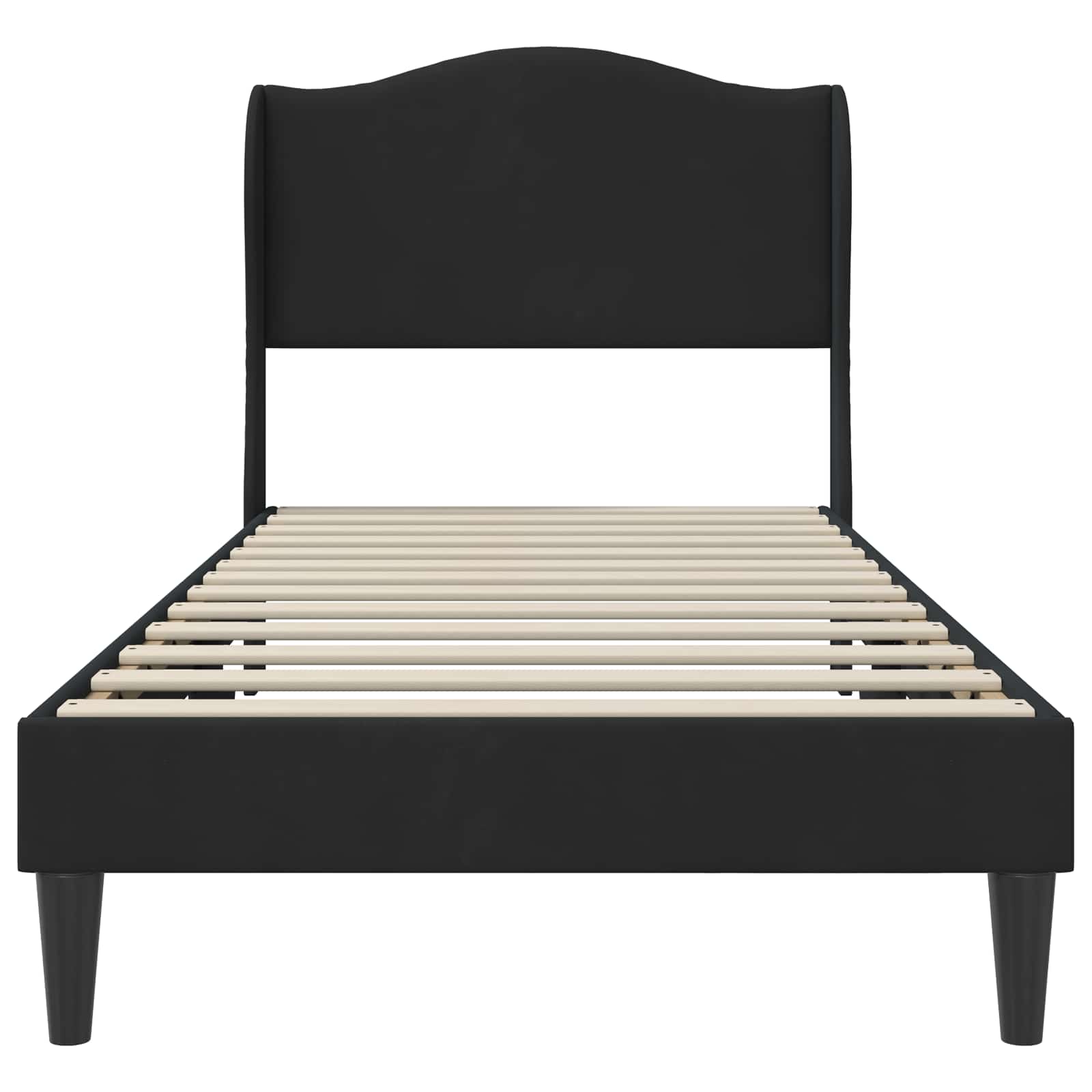 Struttura del letto con testiera Nero 100 x 200 cm Velluto | homemem39