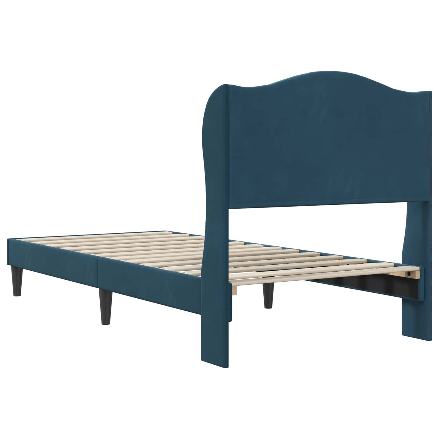 Struttura del letto con testiera Blu 100 x 200 cm Velluto | homemem39