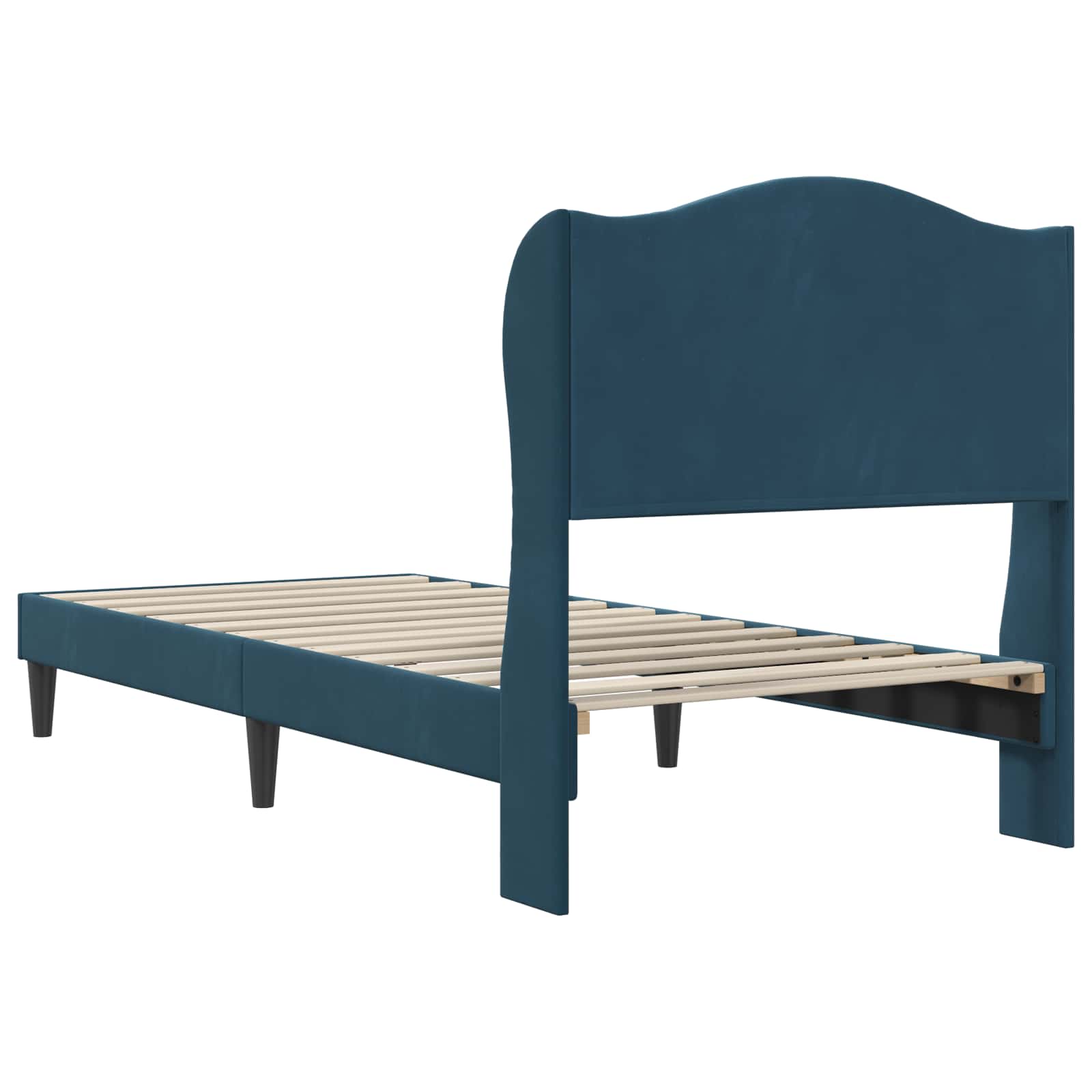 Struttura del letto con testiera Blu 100 x 200 cm Velluto | homemem39