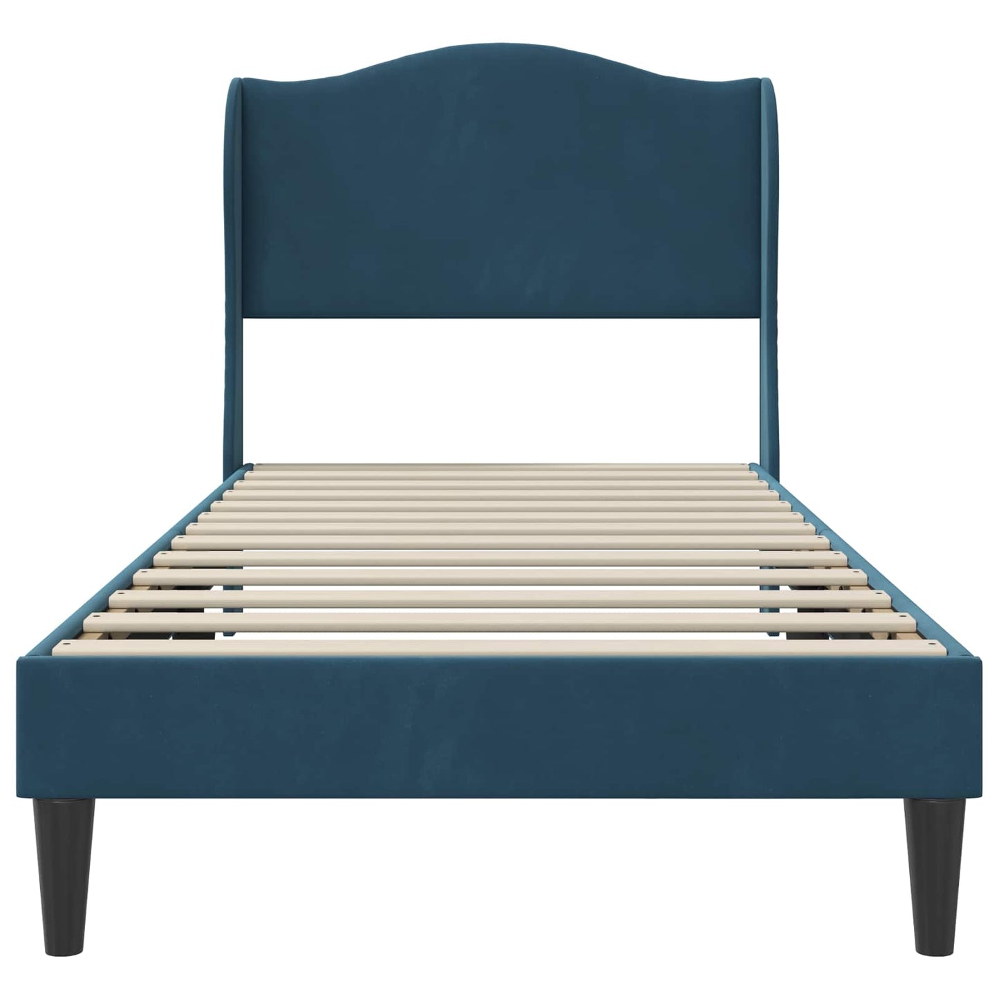 Struttura del letto con testiera Blu 100 x 200 cm Velluto | homemem39