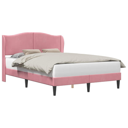 Struttura del letto con testiera Rosa 120 x 190 cm Velluto | homemem39