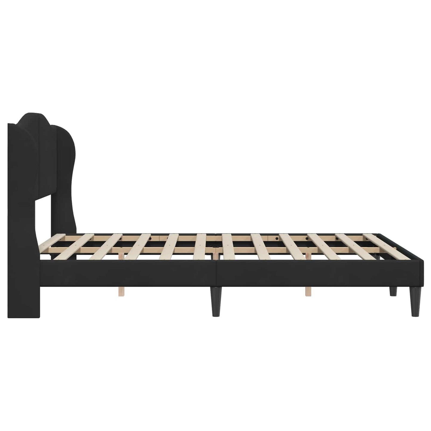 Struttura del letto con testiera Nero 120 x 190 cm Velluto | homemem39