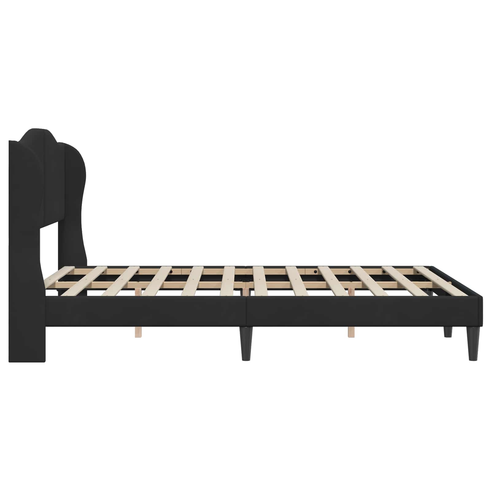 Struttura del letto con testiera Nero 120 x 190 cm Velluto | homemem39