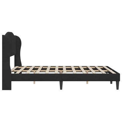 Struttura del letto con testiera Nero 120 x 190 cm Velluto | homemem39