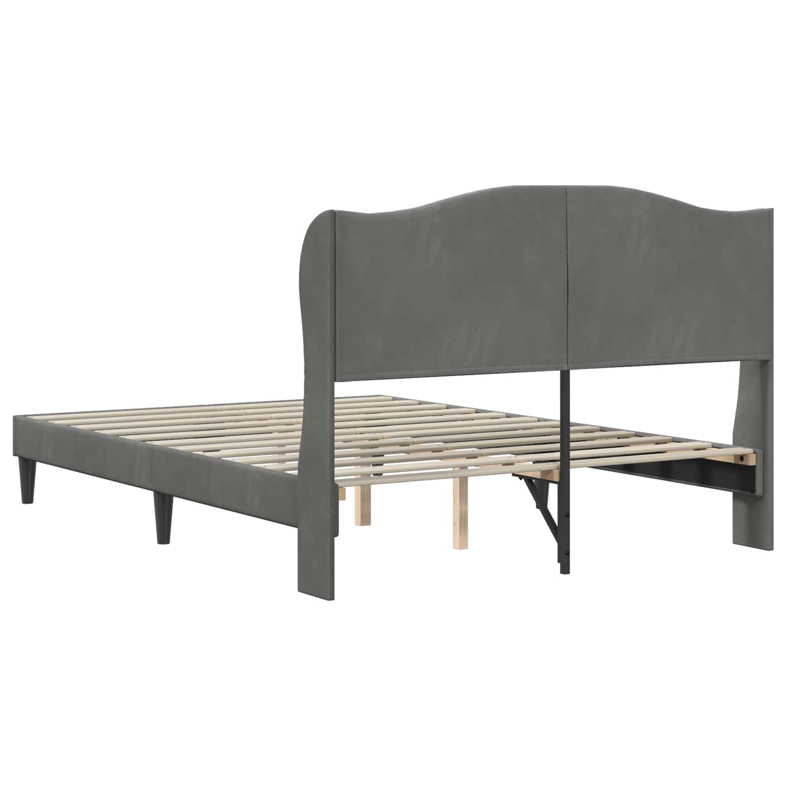 Struttura del letto Grigio Scuro 120 x 200 cm Velluto | homemem39