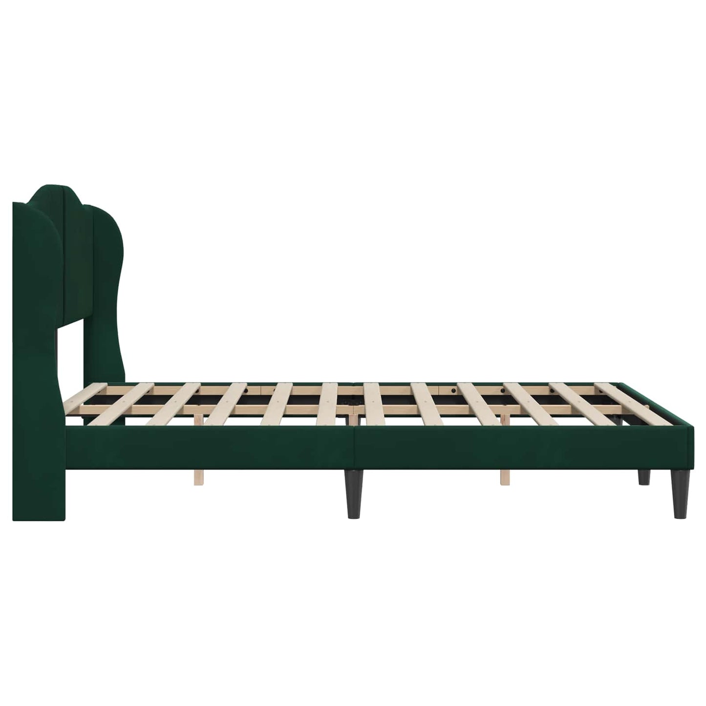 Struttura del letto Verde Scuro 120 x 200 cm Velluto | homemem39